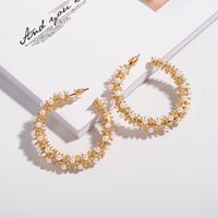 Fashion Simple Flower Pearl Earrings sku image 1