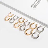 Fashion Ol Retro Korea Simple Alloy Earrings For Women Hot-saling Wholesale sku image 5