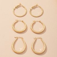 Korean Dongdaemun Simple Graceful And Fashionable Geometric Round Ring Earrings Earrings Female Online Influencer Ins Hip Hop Street Snap Earrings sku image 4