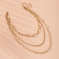 New Simple  Multi-layer Hip-hop Style  Fashion  Necklace Wholesale Nihaojewelry sku image 1