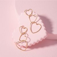 New Golden Fashion Exaggered Style Round-shaped Earrings Wholesale Nihaojewelry sku image 1