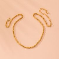 New Trend Street Style Decoration Hip Hop Twisted Rope Twist Necklace Wholesale Nihaojewelry sku image 1