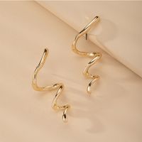Simple Snake-shaped Popular Metal Earrings Korean Fashion Jewelry Wholesale sku image 1