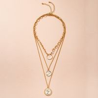 Fashion Alloy  Retro Simple Three-piece Clavicle Necklace sku image 1