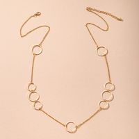 Hot Selling Fashion Simple Single-layer Metal Texture Necklace Sweater Chain sku image 1