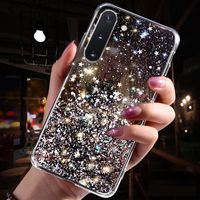 Applicable To  S10 Phone Case Starry Sky Glitter Silver Foil Galaxy Ya70 Soft Case Note10 Soft Protective Case main image 4