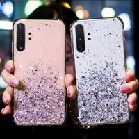Applicable To  S10 Phone Case Starry Sky Glitter Silver Foil Galaxy Ya70 Soft Case Note10 Soft Protective Case main image 6