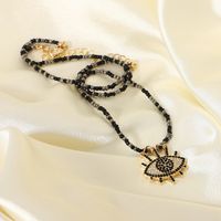 Creative New Beaded Full Of Diamonds Demon Eye Necklace Wholesale Nihaojewelry main image 3