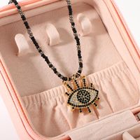 Creative New Beaded Full Of Diamonds Demon Eye Necklace Wholesale Nihaojewelry main image 7