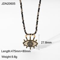 Creative New Beaded Full Of Diamonds Demon Eye Necklace Wholesale Nihaojewelry main image 9