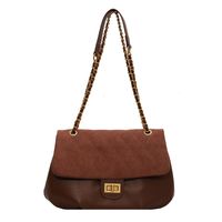 New Fashion Lock Contrast Color Large-capacity Shoulder Handbags Wholesale Nihaojewelry main image 3