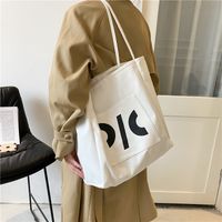 Large-capacity Printed Letter One-shoulder Canvas Tote Bag Wholesale Nihaojewelry main image 6