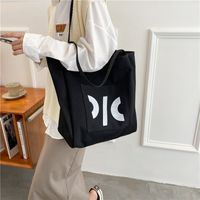 Large-capacity Printed Letter One-shoulder Canvas Tote Bag Wholesale Nihaojewelry main image 5