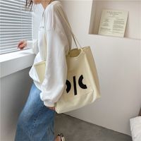 Large-capacity Printed Letter One-shoulder Canvas Tote Bag Wholesale Nihaojewelry main image 4