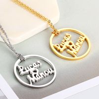 Titanium Steel 18K Gold Plated Fashion Plating Letter Pendant Necklace main image 1