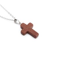 Simple Cross Stainless Steel Necklace Wholesale sku image 5
