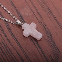 Simple Cross Stainless Steel Necklace Wholesale sku image 7
