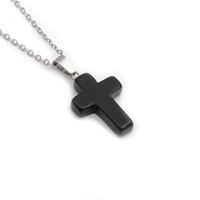 Simple Cross Stainless Steel Necklace Wholesale sku image 9