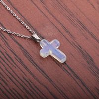 Simple Cross Stainless Steel Necklace Wholesale sku image 10