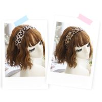 Retro Leopard Pattern Suede Fabric Wide-sided Knotted Headband Wholesale Nihaojewelry main image 6