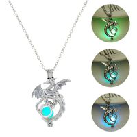 Halloween Luminous Pterodactyl Pendant Punk Style Necklace Wholesale Jewelry Nihaojewelry main image 1