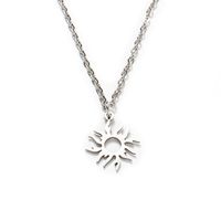 Hot-selling Titanium Steel Sunflower Crown Necklace sku image 1