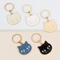 Simple Alloy Animal Big Face Cat Keychain Wholesale Nihaojewelry main image 3