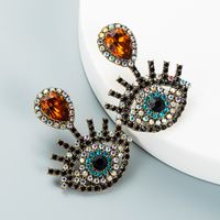 Retro Diamond-studded Devil's Eye Earrings Wholesale Nihaojewelry main image 6