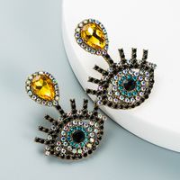Retro Diamond-studded Devil's Eye Earrings Wholesale Nihaojewelry main image 10