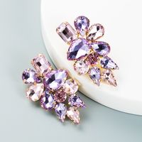 Fashion Drop-shaped Colored Glass Diamond Earrings Wholesale Nihaojewelry sku image 3