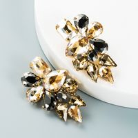 Fashion Drop-shaped Colored Glass Diamond Earrings Wholesale Nihaojewelry sku image 4