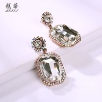 Fashion Diamond Square Earrings Wholesale Nihaojewelry main image 4