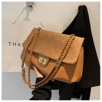 New Fashion Lock Contrast Color Large-capacity Shoulder Handbags Wholesale Nihaojewelry sku image 3