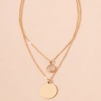 Simple Gold Coin Pendant Necklace sku image 1