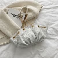 Simple Fashion Folds Underarm Messenger Cloud Shape Bag Wholesale Nihaojewelry sku image 1