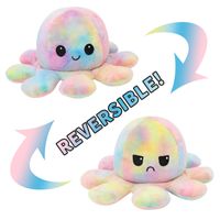 Flip Octopus Cute Multicolor Doll Double Face Expression Flip Octopus Doll Peluche Jouet sku image 32