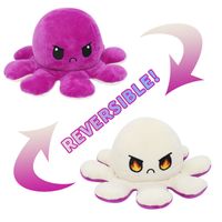 Flip Octopus Cute Multicolor Doll Double Face Expression Flip Octopus Doll Peluche Jouet sku image 1