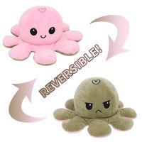 Flip Octopus Linda Muñeca Multicolor Doble Cara Expresión Flip Pulpo Muñeca De Peluche De Juguete sku image 36