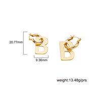 B Letter Necklace Bracelet Earrings Set sku image 3