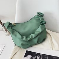 Fashion Solid Color Shoulder Folds Bag Wholesale Nihaojewelry sku image 4