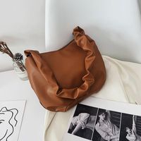 Fashion Solid Color Shoulder Folds Bag Wholesale Nihaojewelry sku image 6