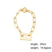 B Letter Necklace Bracelet Earrings Set sku image 1