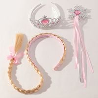 Children's Wig Crown Long Braid Headband Wholesale Nihaojewelry main image 2