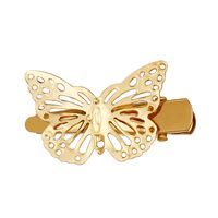 Fashion Retro Hollow Gold Butterfly Hairpin Creative Simple Side Clip Female sku image 2