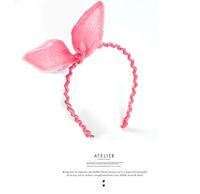 Retro Colorful Fabric Rabbit Ears Headband sku image 1