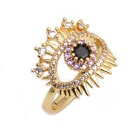 Micro-inlaid Zircon Devil's Eye Zircon Ring sku image 1