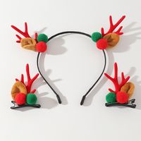 Christmas Elk Horn Hair Band Hairpin Set Wholesale Nihaojewelry main image 9