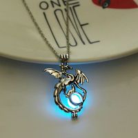 Halloween Luminous Pterodactyl Pendant Punk Style Necklace Wholesale Jewelry Nihaojewelry sku image 20