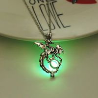 Halloween Luminous Pterodactyl Pendant Punk Style Necklace Wholesale Jewelry Nihaojewelry sku image 21