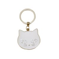Simple Alloy Animal Big Face Cat Keychain Wholesale Nihaojewelry sku image 3